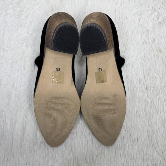 DIBA / black multicolored floral embroidered almond toe ankle booties / 8.5 - Picture 8 of 10